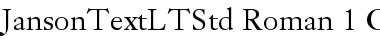 Janson Text LT Std Font Janson Text LT Std Font