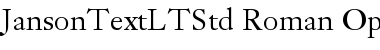 Janson Text LT Std Font Janson Text LT Std Font