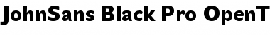Download JohnSans Black Pro Font