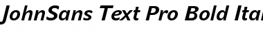 JohnSans Text Pro Bold Italic