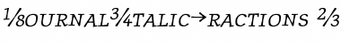 Download JournalItalicFractions Font