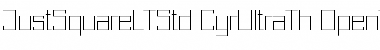 Just Square LT Std Cyrillic Ultra Thin Font