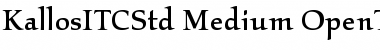 Kallos ITC Std Medium Font