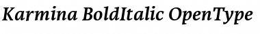 Karmina Bold Italic Font