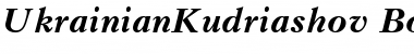 UkrainianKudriashov BoldItalic Font