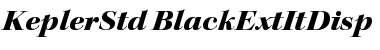 Kepler Std Black Extended Italic Display Font