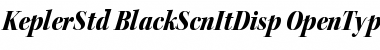 Kepler Std Black Semicondensed Italic Display Font