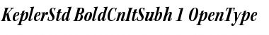 Kepler Std Bold Condensed Italic Subhead