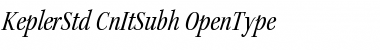 Kepler Std Condensed Italic Subhead Font