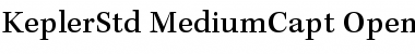 Kepler Std Medium Caption Font