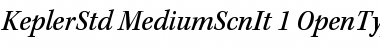 Kepler Std Medium Semicondensed Italic Font
