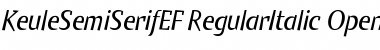 KeuleSemiSerifEF RegularItalic