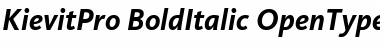 KievitPro-BoldItalic Regular Font