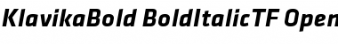 Klavika Bold Bold Italic TF