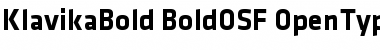 Klavika Bold Bold OSF Font