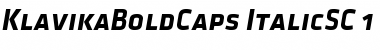 Klavika Bold Caps Bold Italic Font