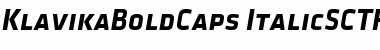Klavika Bold Caps Bold Italic