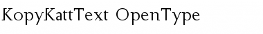 Download KopyKattText Font Download KopyKattText Font