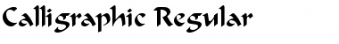 Calligraphic Regular Font
