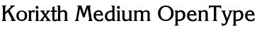 Korixth Medium Font