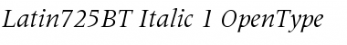Latin 725 Italic Font