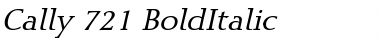 Cally 721 BoldItalic Font