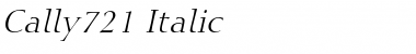Cally721 Italic Font