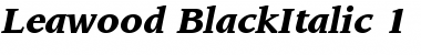 ITC Leawood Black Italic Font