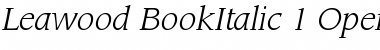 ITC Leawood Book Italic Font