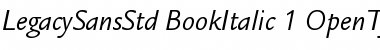 ITC Legacy Sans Std Book Italic Font