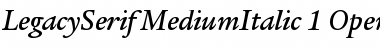 ITC Legacy Serif Medium Italic Font