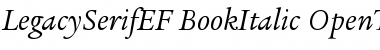 LegacySerifEF BookItalic Font