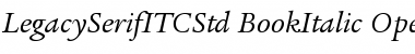 Legacy Serif ITC Std Book Italic Font
