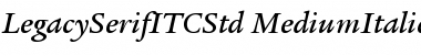 Legacy Serif ITC Std Medium Italic Font