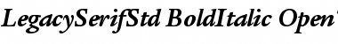 ITC Legacy Serif Std Bold Italic Font