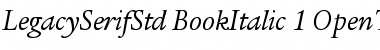 ITC Legacy Serif Std Book Italic