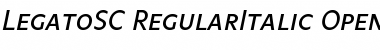 Legato SC Regular Italic Font