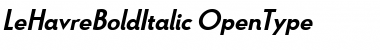 Le Havre Bold Italic Bold Italic Font