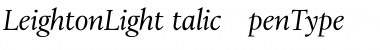 Download LeightonLightItalic Font