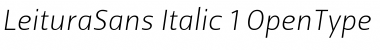 Leitura Sans Italic 1 Font