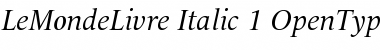 LeMondeLivre Italic Font