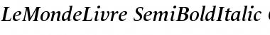 LeMonde Livre SemiBold Italic Font