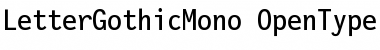 LetterGothicMono Font