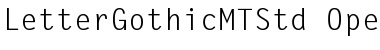 Download Letter Gothic MT Std Font