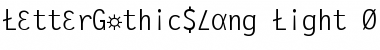 LetterGothicSlang Light Font