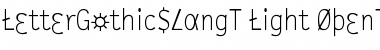 LetterGothicSlangT Light Font