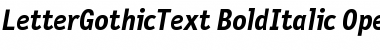 LetterGothicText BoldItalic Font