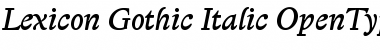 Lexicon Gothic Italic