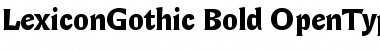 Lexicon Gothic Bold Font