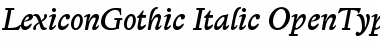 LexiconGothic Italic Font